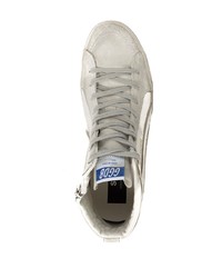 weiße hohe Sneakers aus Leder von Golden Goose