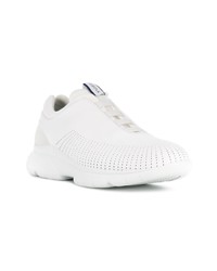 weiße hohe Sneakers aus Leder von Z Zegna