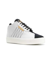 weiße hohe Sneakers aus Leder von Giuseppe Zanotti Design