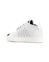 weiße hohe Sneakers aus Leder von Giuseppe Zanotti Design