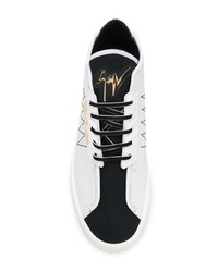 weiße hohe Sneakers aus Leder von Giuseppe Zanotti Design