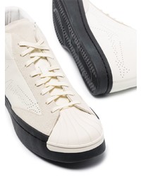 weiße hohe Sneakers aus Leder von Yohji Yamamoto