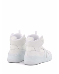 weiße hohe Sneakers aus Leder von Giuseppe Zanotti