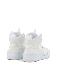 weiße hohe Sneakers aus Leder von Giuseppe Zanotti