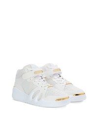 weiße hohe Sneakers aus Leder von Giuseppe Zanotti