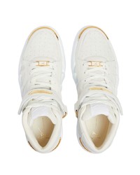 weiße hohe Sneakers aus Leder von Giuseppe Zanotti