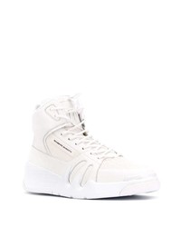 weiße hohe Sneakers aus Leder von Giuseppe Zanotti