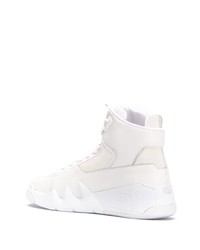 weiße hohe Sneakers aus Leder von Giuseppe Zanotti