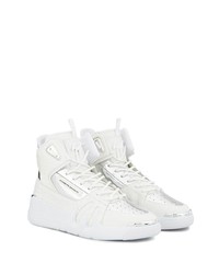 weiße hohe Sneakers aus Leder von Giuseppe Zanotti