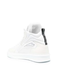 weiße hohe Sneakers aus Leder von Roberto Cavalli