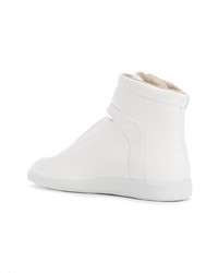 weiße hohe Sneakers aus Leder von Maison Margiela