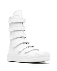 weiße hohe Sneakers aus Leder von Ann Demeulemeester