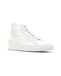 weiße hohe Sneakers aus Leder von Common Projects