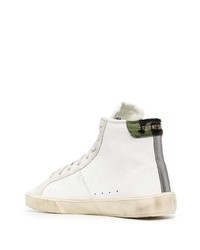 weiße hohe Sneakers aus Leder von Diesel