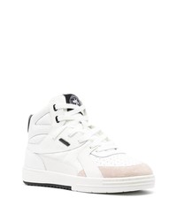 weiße hohe Sneakers aus Leder von Palm Angels