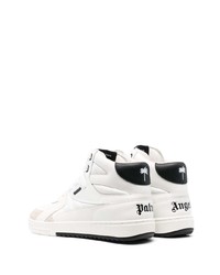 weiße hohe Sneakers aus Leder von Palm Angels