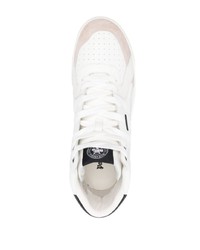 weiße hohe Sneakers aus Leder von Palm Angels