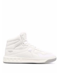 weiße hohe Sneakers aus Leder von Valentino Garavani