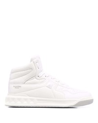 weiße hohe Sneakers aus Leder von Valentino Garavani