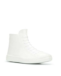 weiße hohe Sneakers aus Leder von Maison Margiela