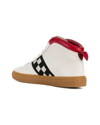 weiße hohe Sneakers aus Leder von Bally