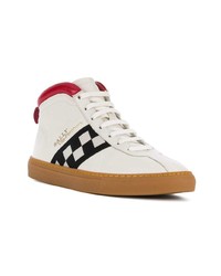 weiße hohe Sneakers aus Leder von Bally