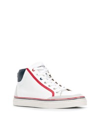 weiße hohe Sneakers aus Leder von Thom Browne