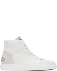 weiße hohe Sneakers aus Leder von Vivienne Westwood
