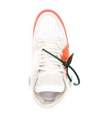 weiße hohe Sneakers aus Leder von Off-White