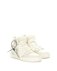 weiße hohe Sneakers aus Leder von Off-White