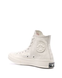 weiße hohe Sneakers aus Leder von Converse
