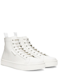 weiße hohe Sneakers aus Leder von Gianvito Rossi