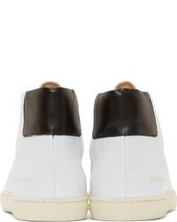 weiße hohe Sneakers aus Leder von Common Projects