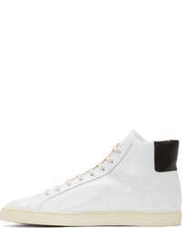 weiße hohe Sneakers aus Leder von Common Projects