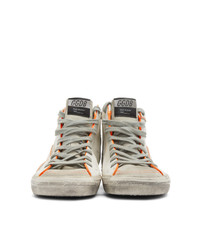 weiße hohe Sneakers aus Leder von Golden Goose