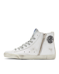 weiße hohe Sneakers aus Leder von Golden Goose