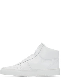 weiße hohe Sneakers aus Leder von Common Projects