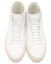 weiße hohe Sneakers aus Leder von Givenchy