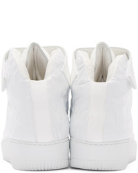 weiße hohe Sneakers aus Leder von Giuliano Fujiwara