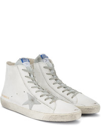 weiße hohe Sneakers aus Leder von Golden Goose