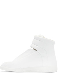 weiße hohe Sneakers aus Leder von Maison Margiela