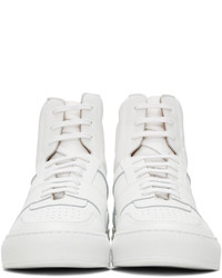 weiße hohe Sneakers aus Leder von Common Projects