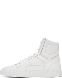 weiße hohe Sneakers aus Leder von Common Projects