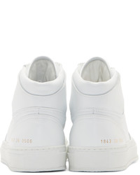 weiße hohe Sneakers aus Leder von Common Projects