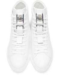 weiße hohe Sneakers aus Leder von Versus