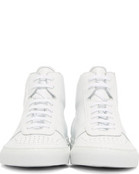 weiße hohe Sneakers aus Leder von Common Projects