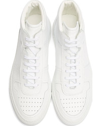 weiße hohe Sneakers aus Leder von Common Projects