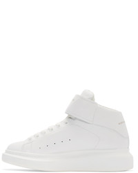 weiße hohe Sneakers aus Leder von Alexander McQueen