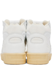 weiße hohe Sneakers aus Leder von Jil Sander