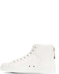weiße hohe Sneakers aus Leder von Gianvito Rossi